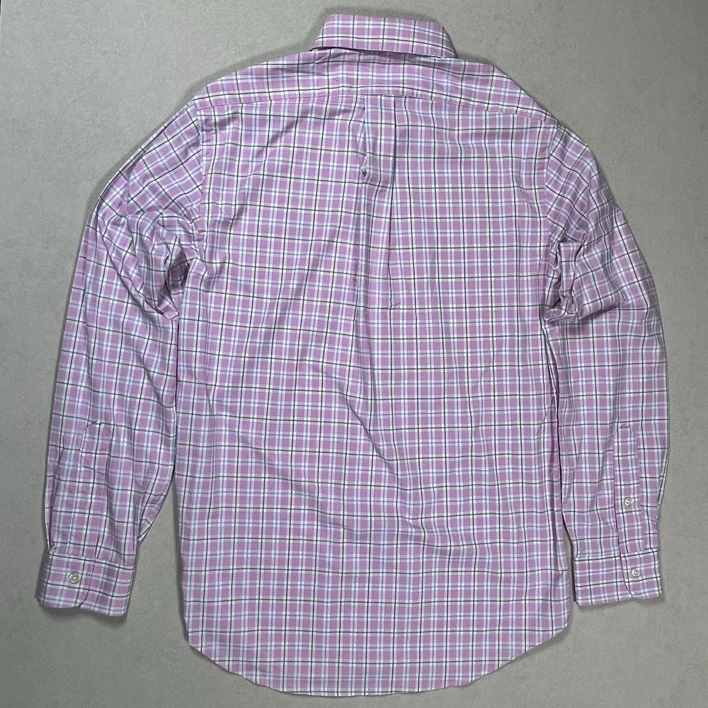 Polo Ralph Lauren Mens Pink Plaid Classic Fit Performance Shirt Sz Small Preppy‎